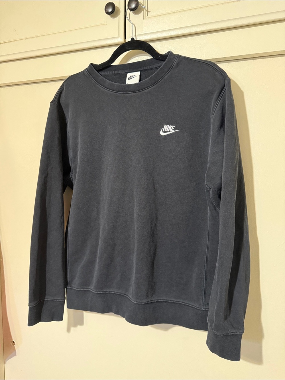 Nike Club Fleece Crewneck Sweatshirt Black Men's Small